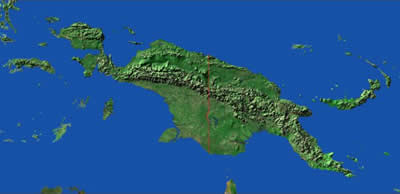 New Guinea topography